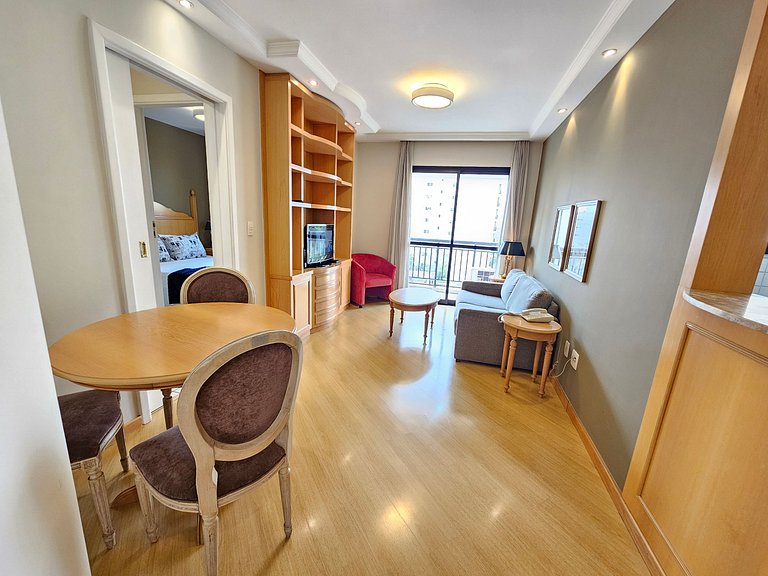 Flat c/ um quarto em Moema e cozinha completa uh65