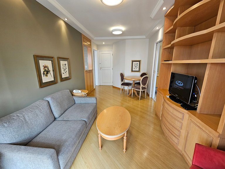 Flat c/ um quarto em Moema e cozinha completa uh65