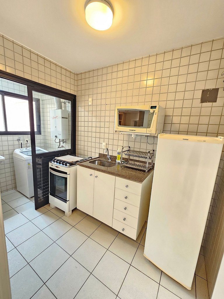 Flat c/ um quarto em Moema e cozinha completa uh65