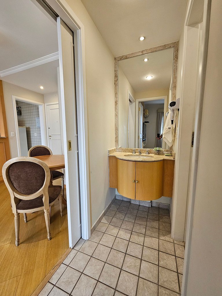 Flat c/ um quarto em Moema e cozinha completa uh65