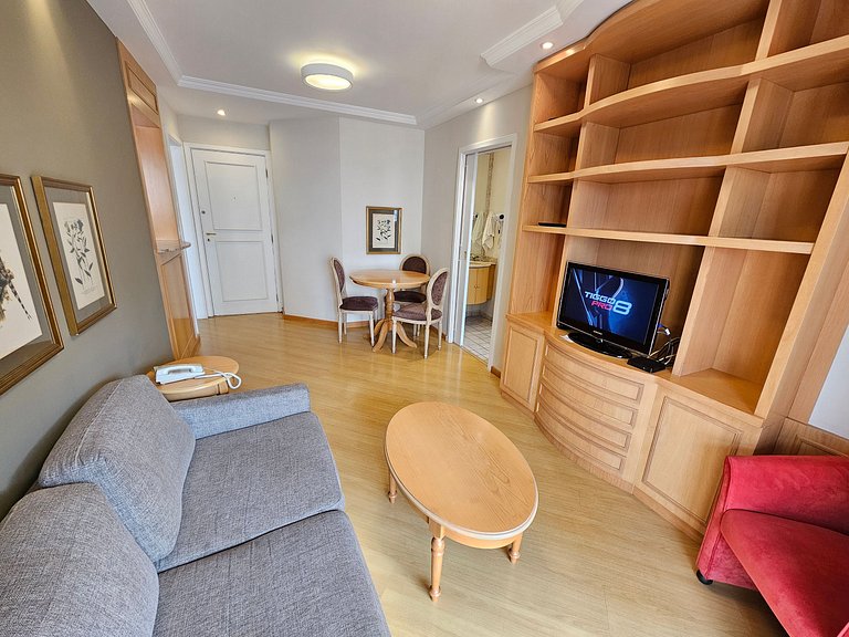 Flat c/ um quarto em Moema e cozinha completa uh65