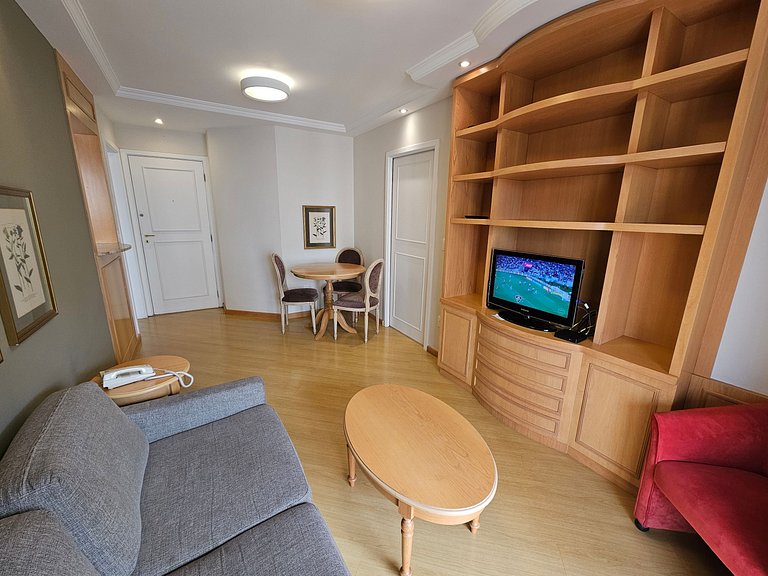 Flat c/ um quarto em Moema e cozinha completa uh65