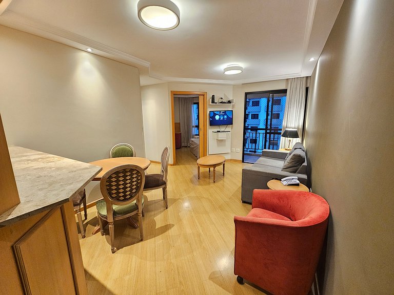 Apart/Hotel c/2 quartos e 2 banheiros Moema SP