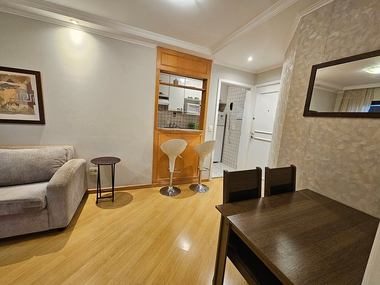 Flat Apart/Hotel com uma suíte e cozinha completa