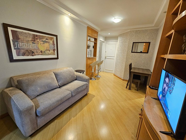 Flat Apart/Hotel com uma suíte e cozinha completa