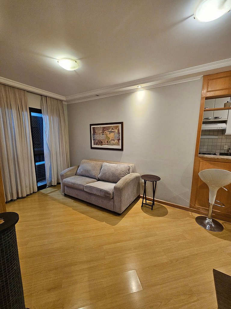 Flat Apart/Hotel com uma suíte e cozinha completa