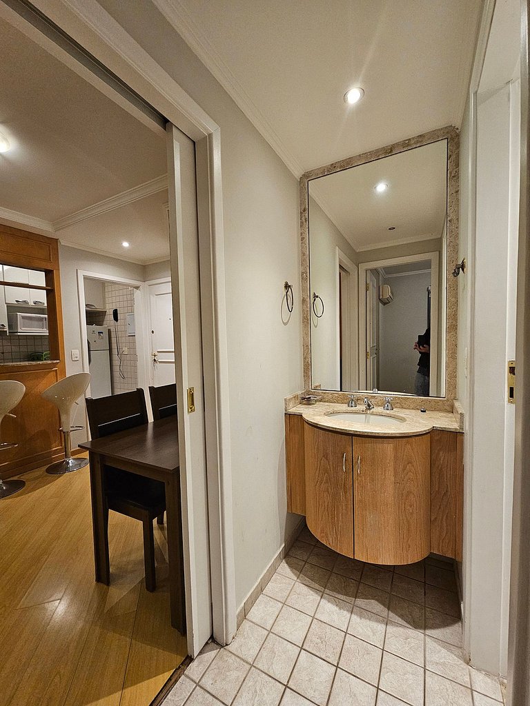 Flat Apart/Hotel com uma suíte e cozinha completa