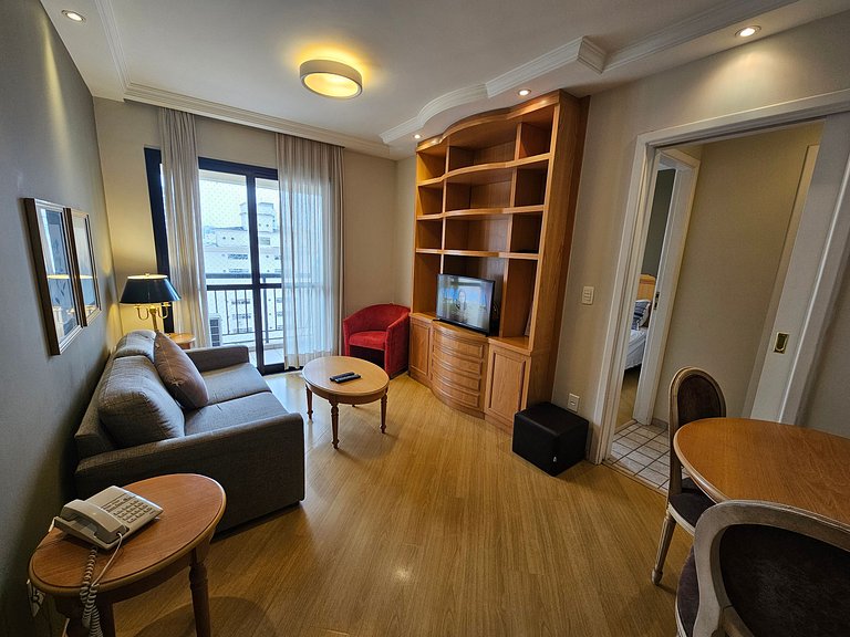 Flat Apart-hotel quarto suite Perto Metro/Moema