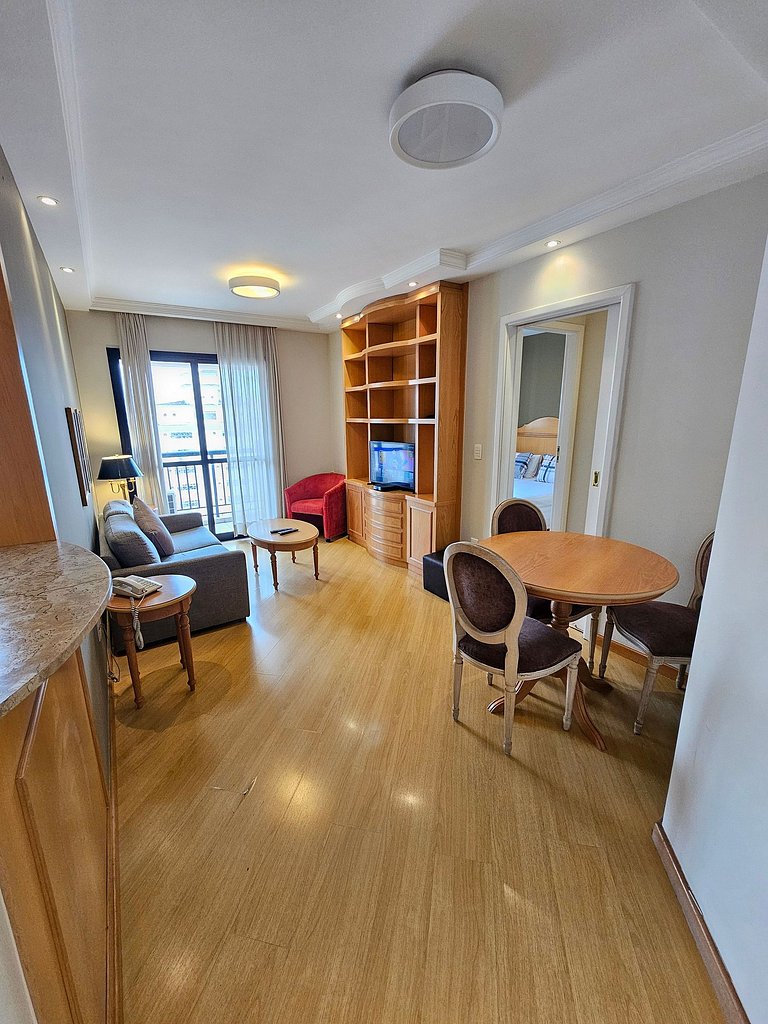 Flat Apart-hotel quarto suite Perto Metro/Moema