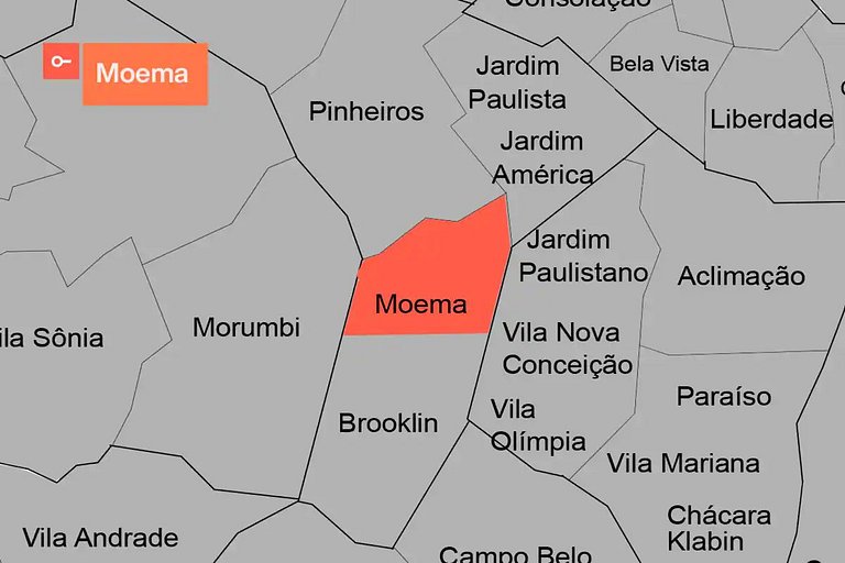 Apartamento com quarto e sala em Moema, São Paulo
