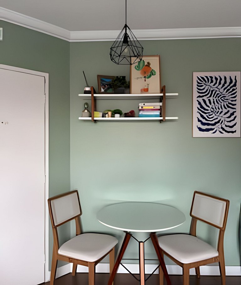 Flat Hotel The Palace com cozinha e sacada