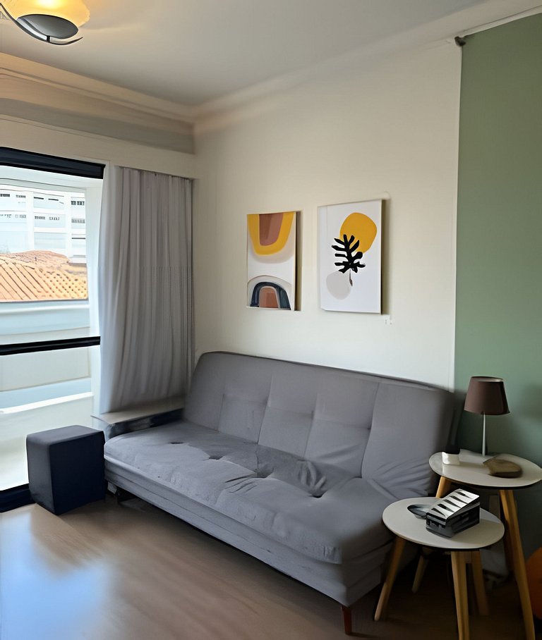 Flat Hotel The Palace com cozinha e sacada