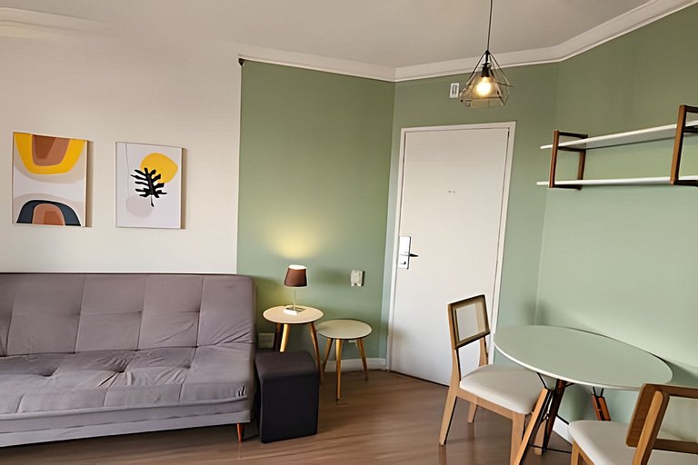 Flat Hotel The Palace com cozinha e sacada