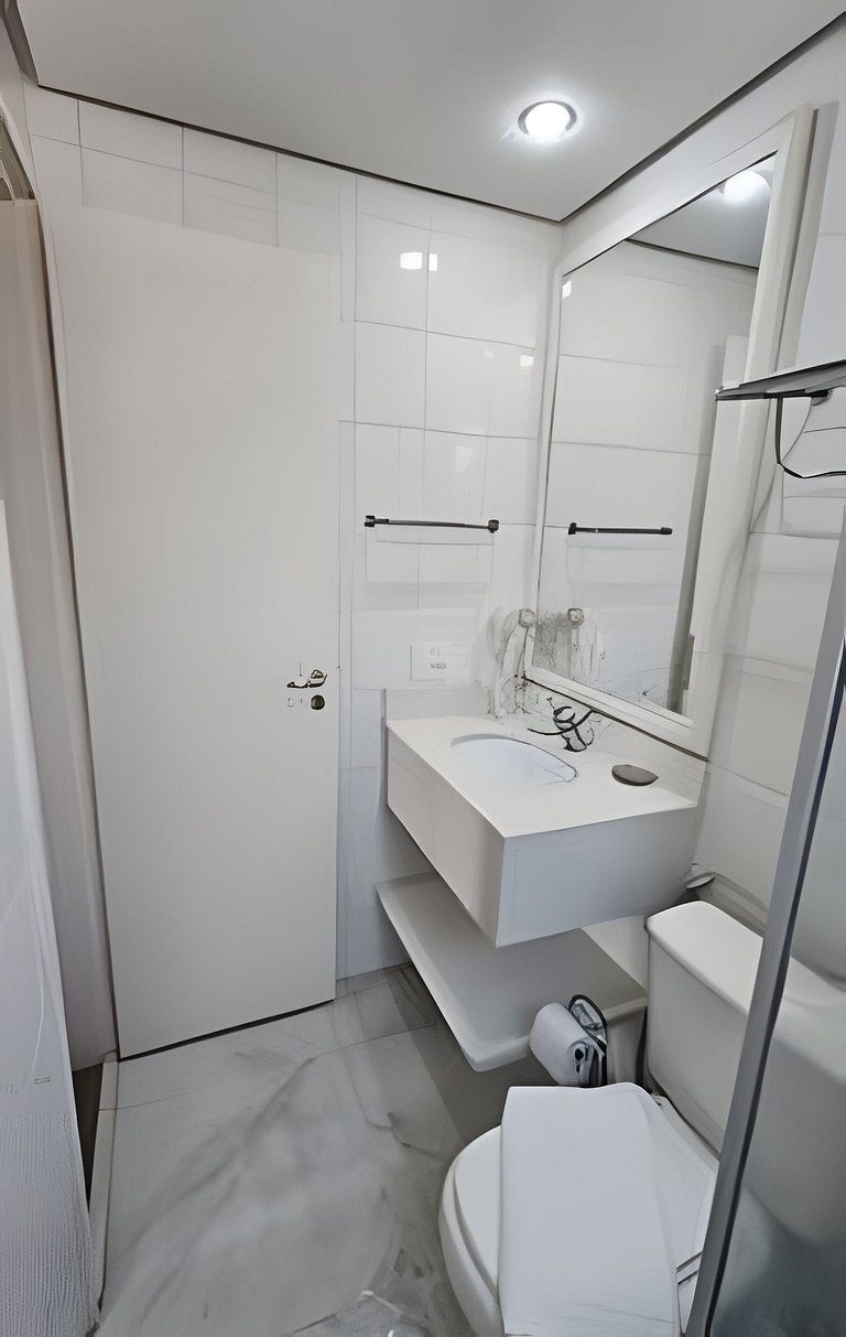 Flat Hotel The Palace com cozinha e sacada