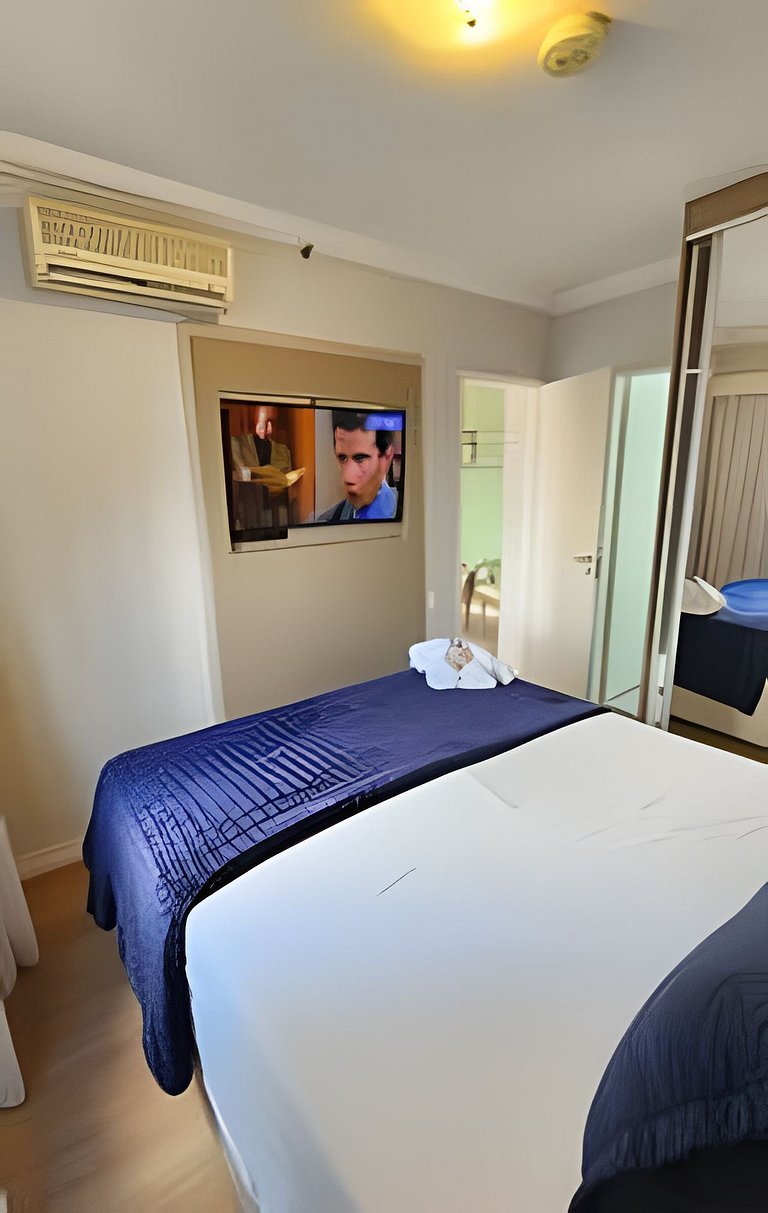 Flat Hotel The Palace com cozinha e sacada