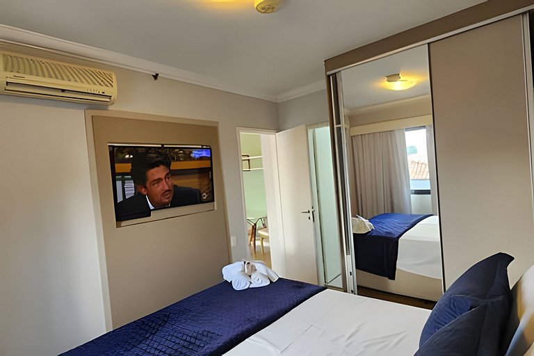 Flat Hotel The Palace com cozinha e sacada