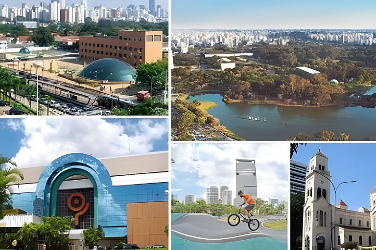 Flat Hotel The Palace com cozinha e sacada