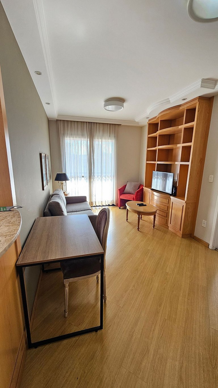 Flat Apart-hotel quarto suite Perto Metro/Moema