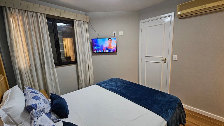 Flat-Apart hotel dois quartos c/uma suíte e vaga