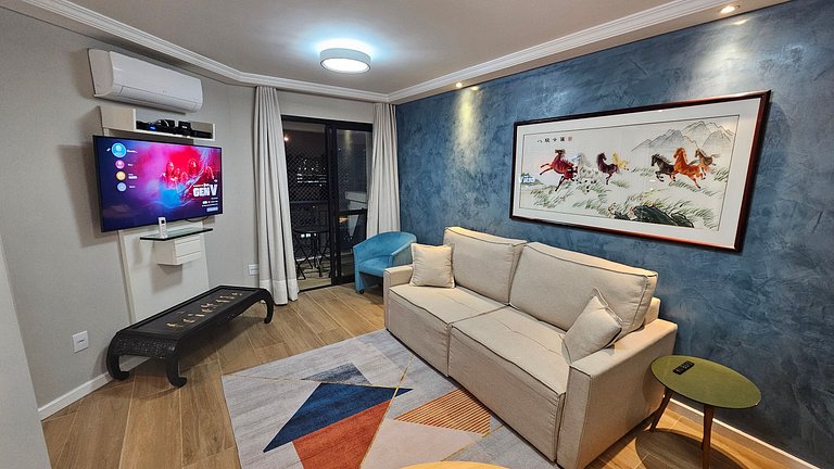 Flat-Apart hotel dois quartos c/uma suíte e vaga