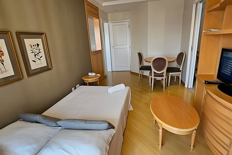 Flat Apart-Hotel c/ serviço Perto Metro de Moema